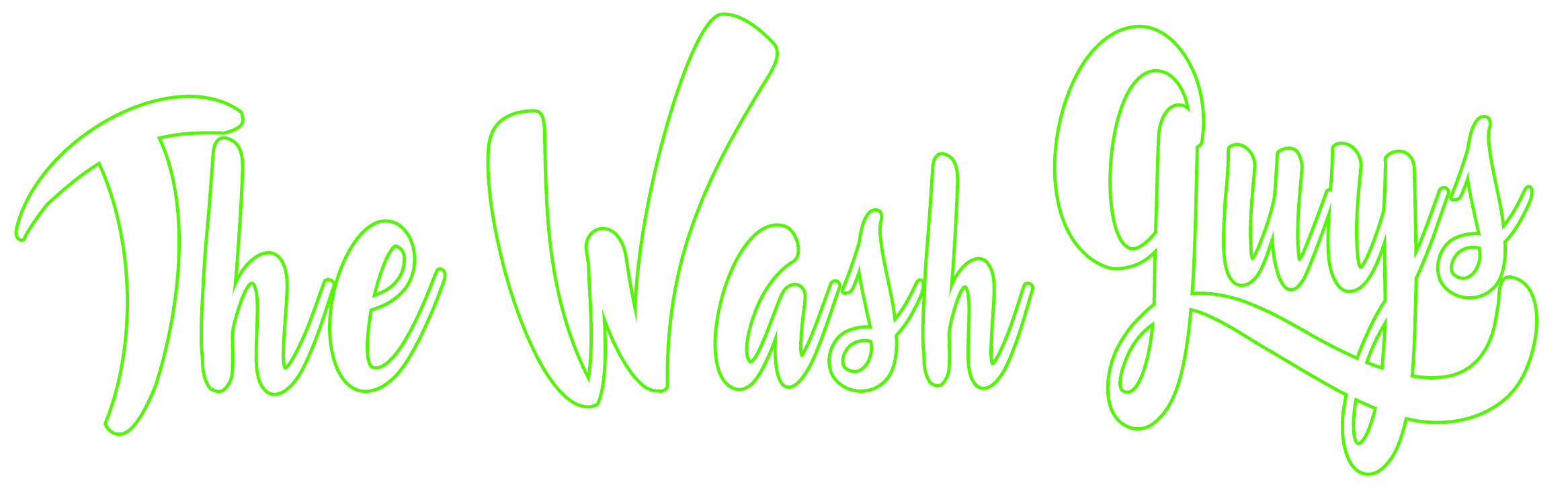 The Wash Guys Lettering